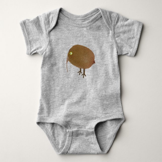 Kiwi Fruit Bird Baby Bodysuit (Front)