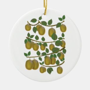 Kiwi Fruit Ceramic Tree Decoration