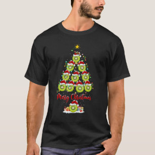 Kiwi Fruit Christmas Tree Lights Santa Kiwi Fruit  T-Shirt
