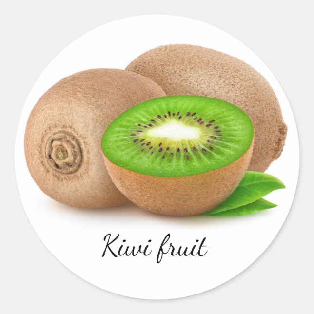 Kiwi fruit classic round sticker (Front)