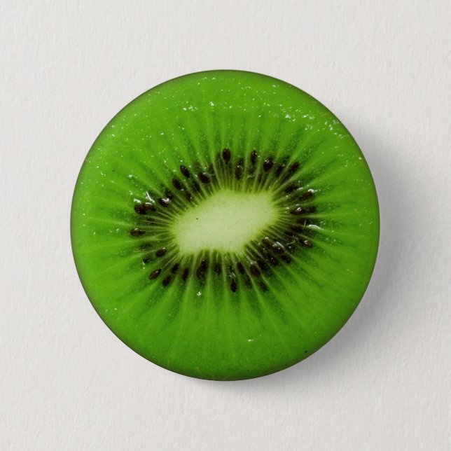 Kiwi Fruit Fresh Slice 6 Cm Round Badge (Front)