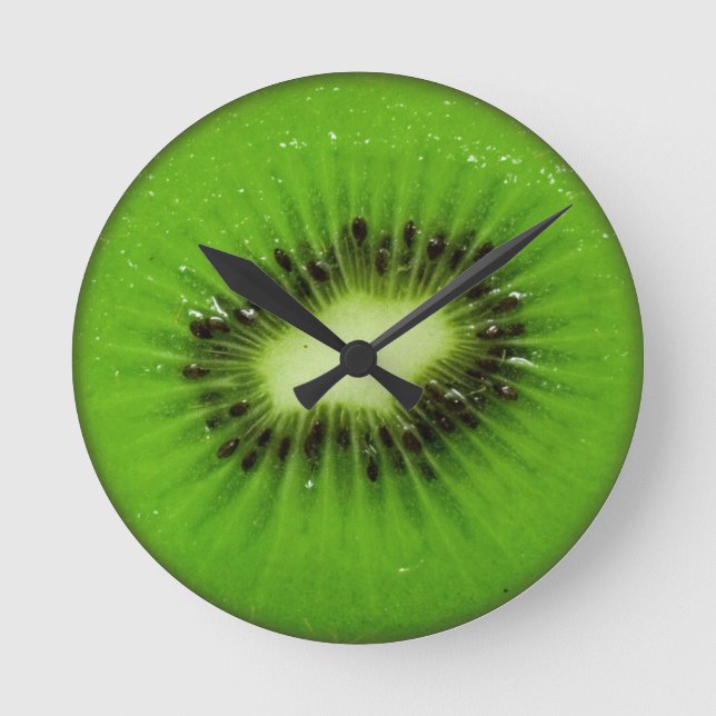Kiwi Fruit Fresh Slice Round Clock (Front)