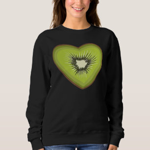 Kiwi Fruit Love Shape Exotic Fruit Sweet and Sour Sweatshirt