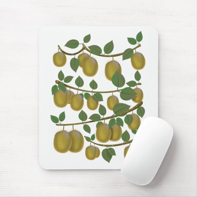 Kiwi Fruit Mouse Mat (With Mouse)