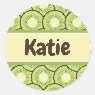 Kiwi Fruit Pattern Name Label