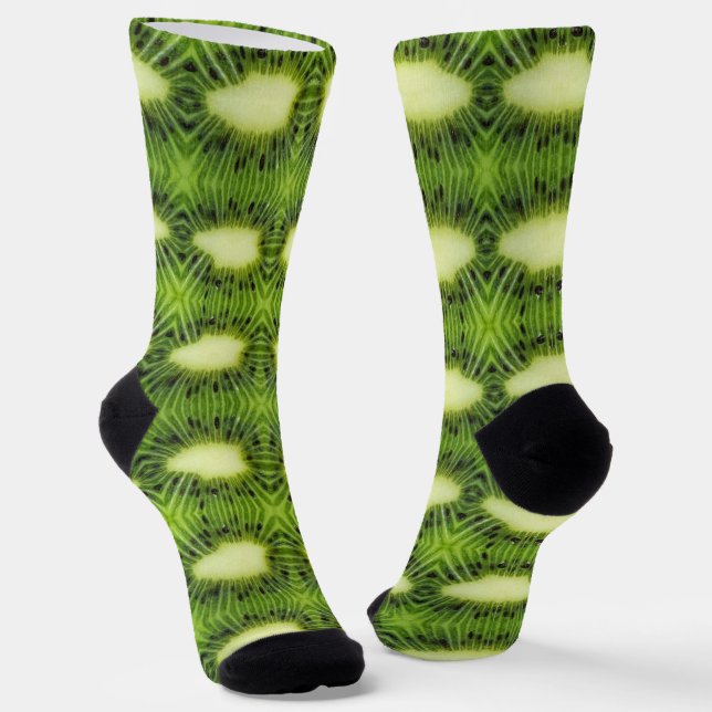 Kiwi fruit pattern socks (Angled)
