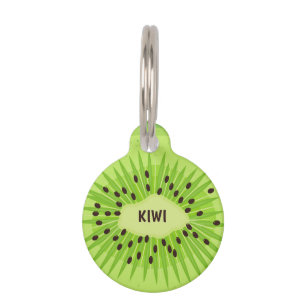Kiwi Fruit Round Pet Tag