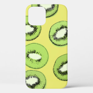 Kiwi fruit seamless pattern,background with kiwi s iPhone 12 case