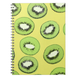 Kiwi fruit seamless pattern,background with kiwi s notebook