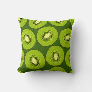 Kiwi fruit slices: dark green. cushion