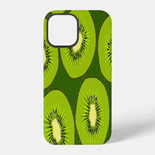 Kiwi fruit slices: dark green. iPhone 12 case