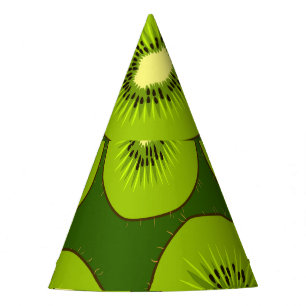 Kiwi fruit slices: dark green. party hat