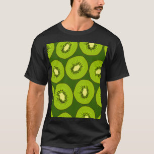 Kiwi fruit slices: dark green. T-Shirt
