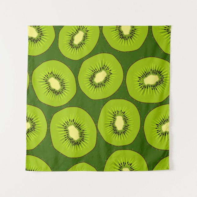 Kiwi fruit slices: dark green. tapestry (Front)