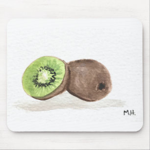 Kiwi fruit watercolour mouse mat