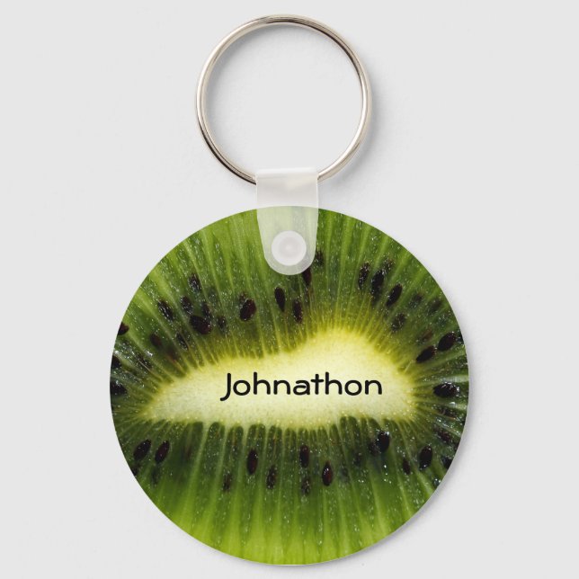 Kiwi Fruit With Name Key Ring (Front)