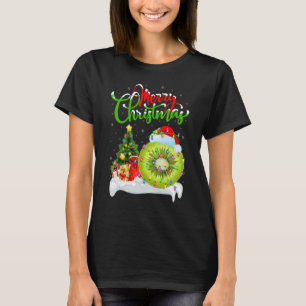 Kiwi Fruit Xmas Decorations Santa Kiwi Fruit Chr T-Shirt