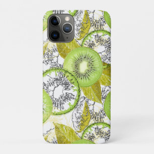 Kiwi, fruity, green and white, fresh, juicy, white iPhone 11 pro case