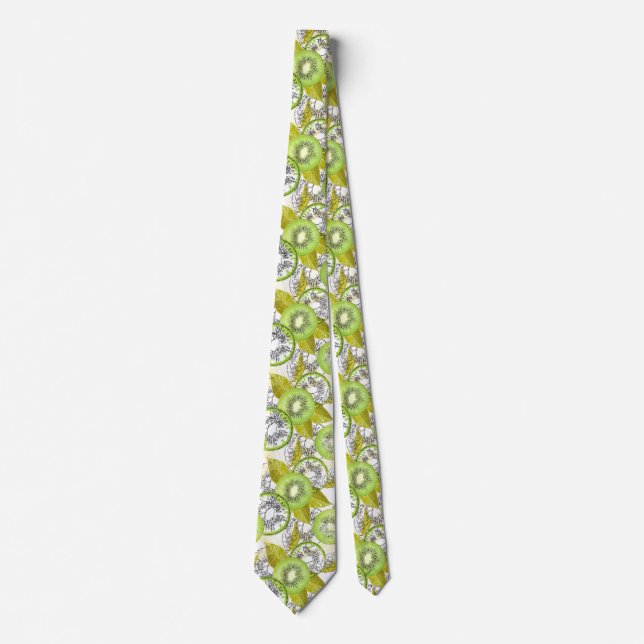 Kiwi, fruity, green and white, fresh, juicy, white tie (Front)