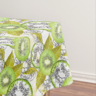 Kiwi, fruity, green and white, fresh tablecloth