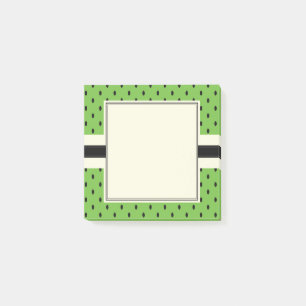 Kiwi green fruit polka dots summer pattern post-it notes