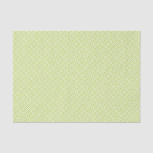 Kiwi Green Greek Key Pattern Tissue Paper