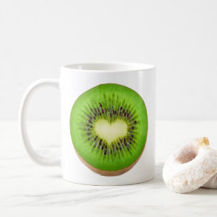 Kiwi heart coffee mug