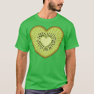 Kiwi Heart Shaped Vegan Kiwifruit Kiwi Lover 899 T-Shirt