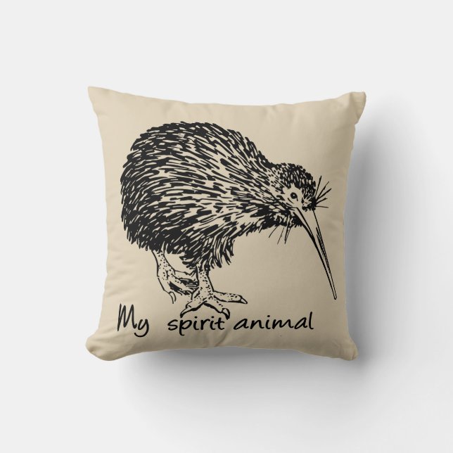 Kiwi is my spirit animal. cushion (Front)