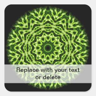 Kiwi Kaleidoscope Square Sticker