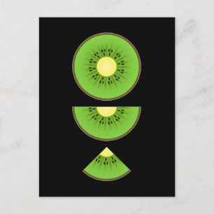 Kiwi Kawaii Cute Fruit Postcard