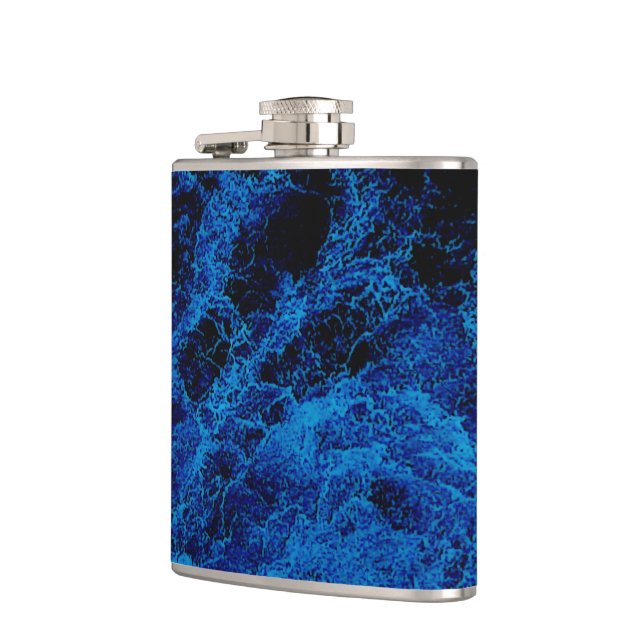 "Kiwi Lifestyle" - A Touch of Blue Slice#2 Hip Flask (Left)