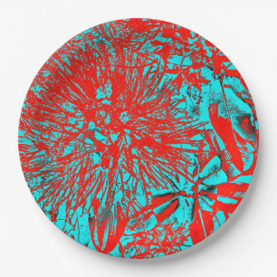 "Kiwi Lifestyle" - Pohutukawa NZ Bloom Huee Paper Plate