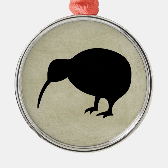 Kiwi Metal Tree Decoration (Front)