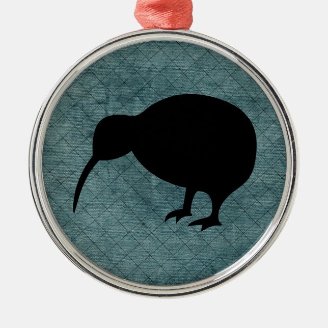 Kiwi Metal Tree Decoration (Front)
