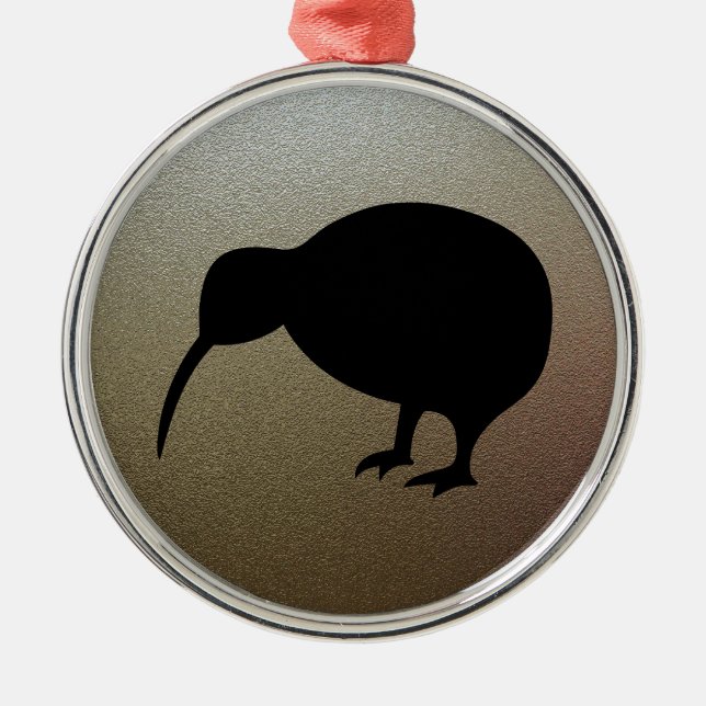 Kiwi Metal Tree Decoration (Front)