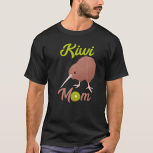 Kiwi Mum Kiwi Bird Fruit Mother Animal New Zealand T-Shirt