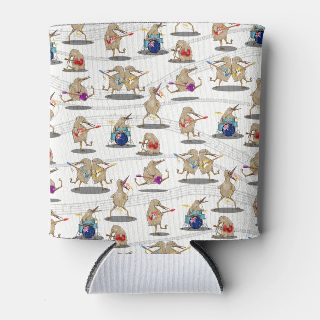 Kiwi Music Pattern Can Cooler (Front)