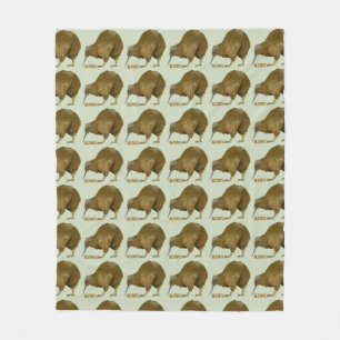 Kiwi N.Z. Bird Fleece Blanket