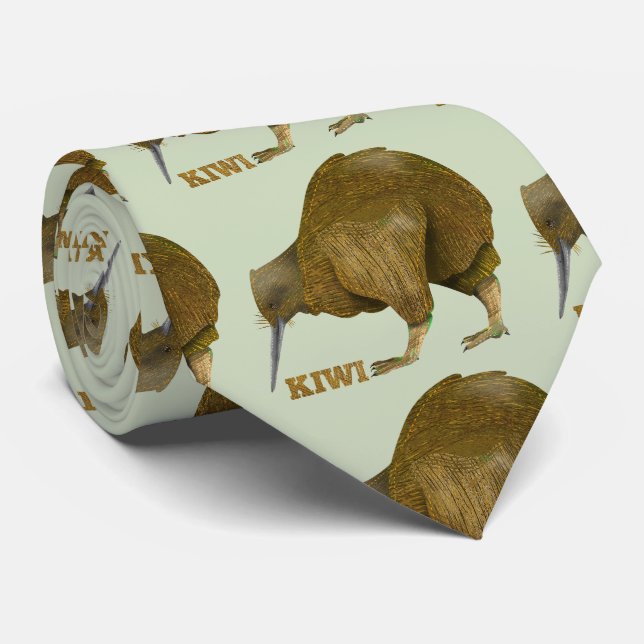 Kiwi N.Z. Bird Tie (Rolled)