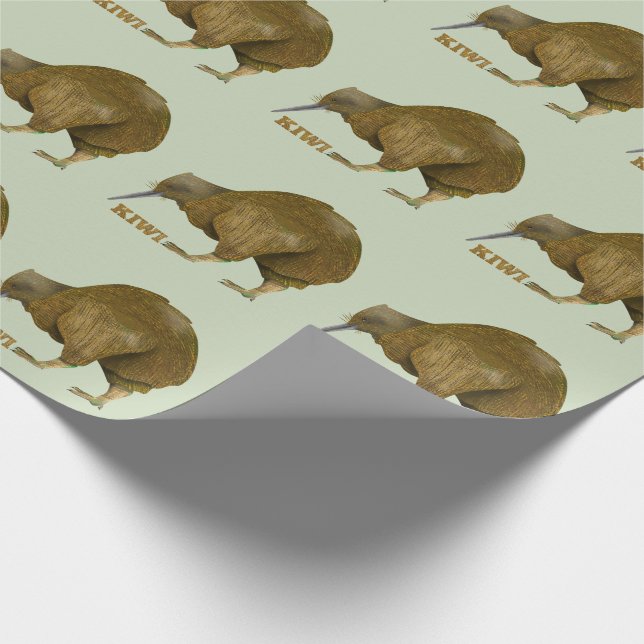 Kiwi N.Z. Bird Wrapping Paper (Corner)