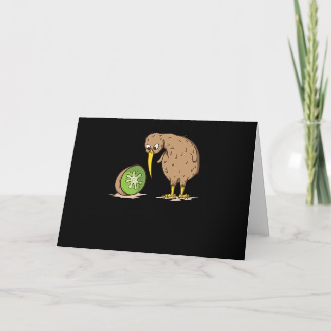 Kiwi Neuseeland flugunfähig Vogel Kiwifrucht Card (Front)