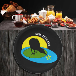 Kiwi - New Zealand Bird & Bro (travel party) Paper Plate