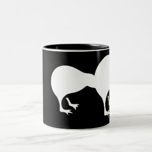 Kiwi New Zealand emblem Two-Tone Coffee Mug