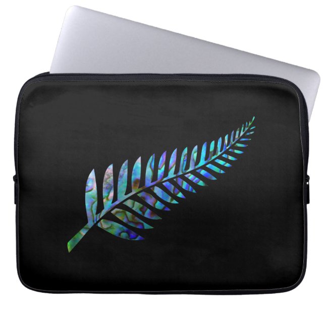 KIWI NEW ZEALAND FERN PAUA LAPTOP SLEEVE (Front)