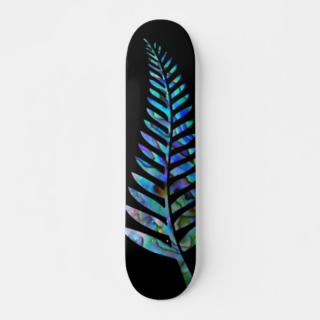 KIWI NEW ZEALAND FERN PAUA SKATEBOARD (Front)