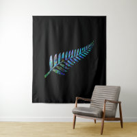 KIWI NEW ZEALAND FERN PAUA TAPESTRY