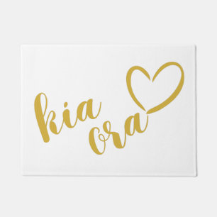 KIWI NEW ZEALAND KIA ORA NZ MAORI WELCOME GOLD DOORMAT