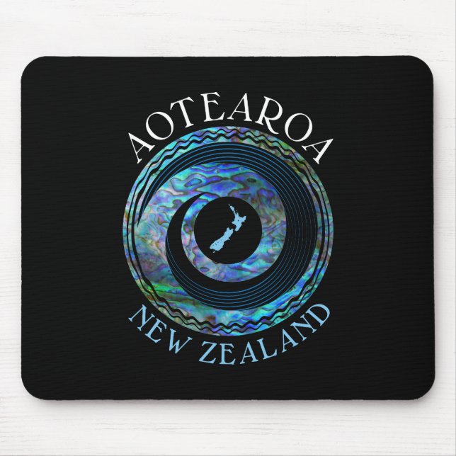 KIWI NEW ZEALAND KORU PAUA MOUSE MAT (Front)