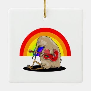 Kiwi New Zealand Music Ceramic Ornament